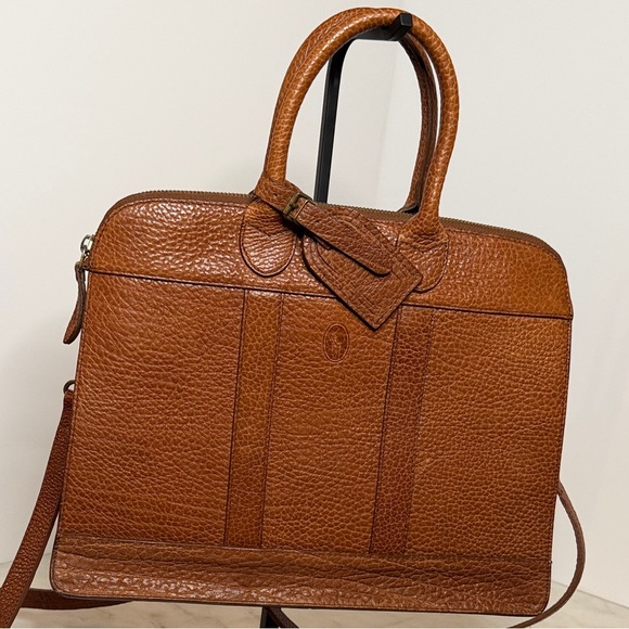 Ralph Lauren Handbags - vintage Ralph Lauren 2-Way brown leather tote shoulder bag.